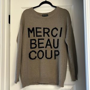 Oversized sweater with print